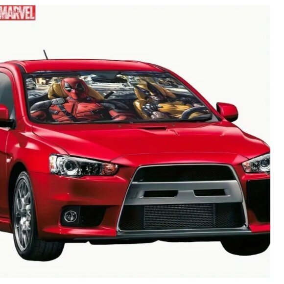 Deadpool Wolverine Windshield Sunshade Small or Medium NWT - Picture 4 of 8